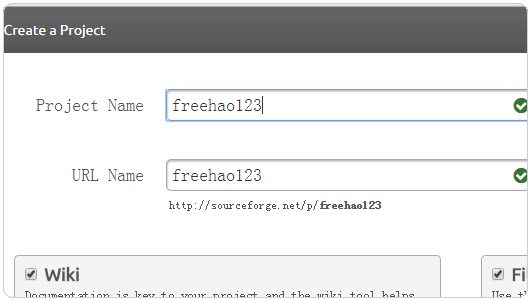 Sourceforge.net设置项目名称